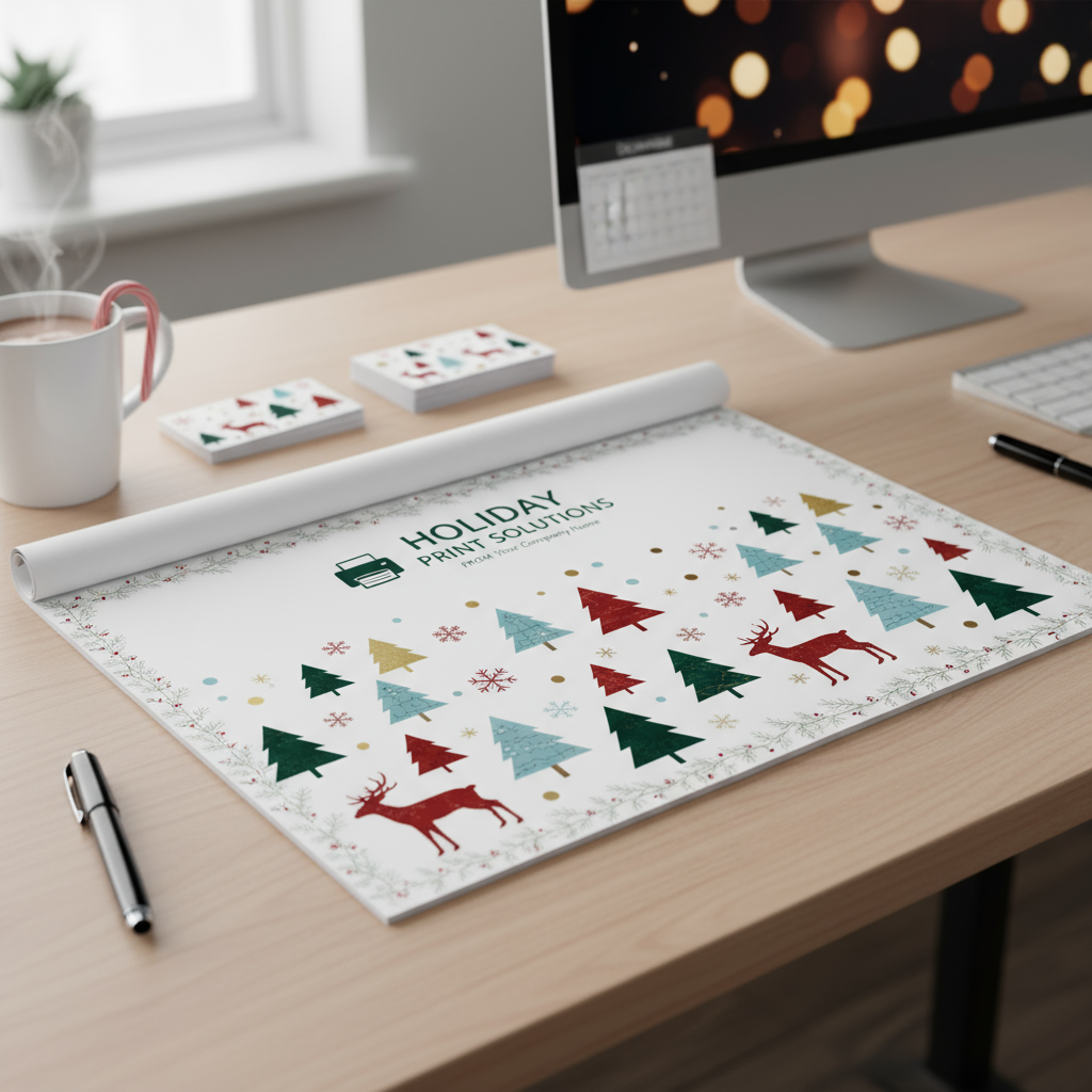 Kerst bureauonderlegger