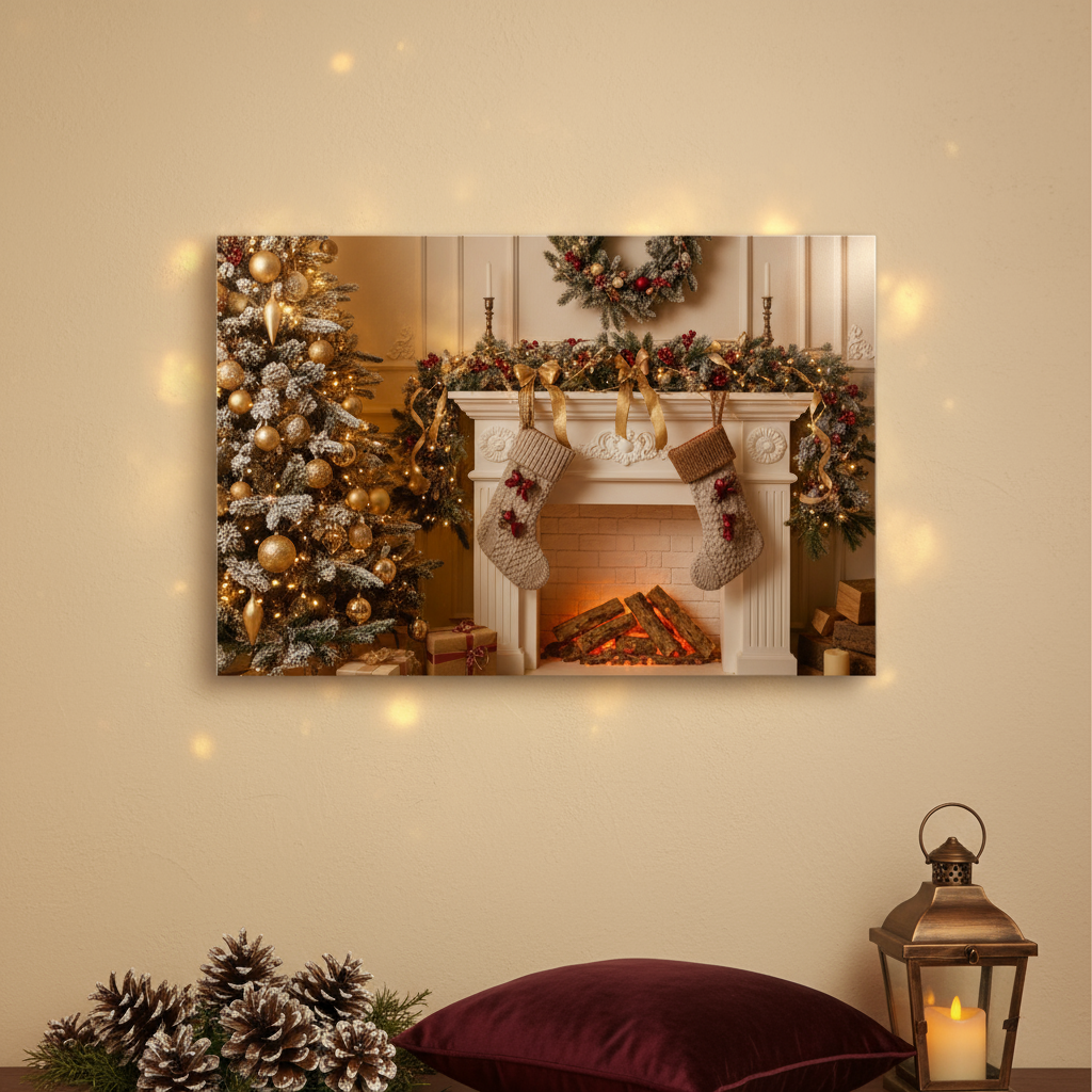 Kerst foto op aluminium dibond