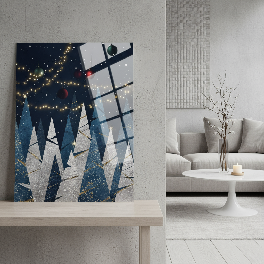 Kerst foto op plexiglas
